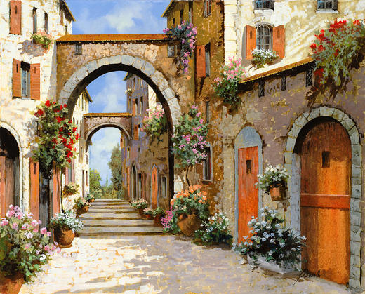 Le Porte Rosse Sulla Strada Painting.jpg